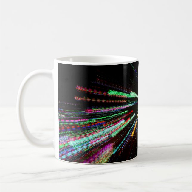 Röd, grönt och blå abstrakt kaffemugg (Vänster)