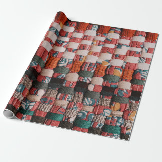RÖD GRÖNT OCH BLÅTEXTIL PRESENTPAPPER