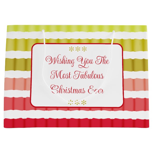 Röd Grönt och Guld Rand som mönstrad Helgdag (Framsidan)