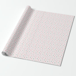 Röd, Grönt och Rosa Polka dots jul Mönster Presentpapper
