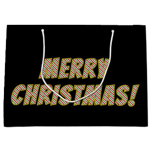 Röd, Grönt och vit strimlad "GOD JUL!"