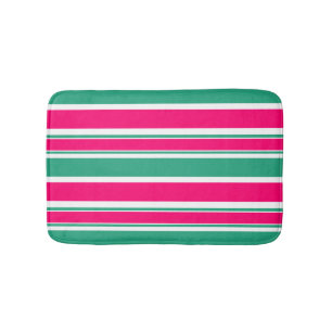 Röd-grönt stripe vågrät mönster badrumsmatta