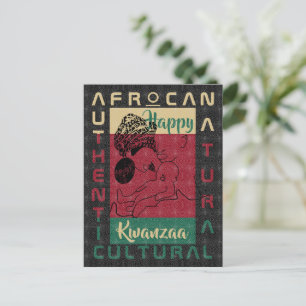 röd grönt svart AFRoCA Afro Afrika Black Heritage Vykort