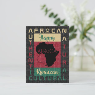 röd grönt svart AFRoCA Afro Afrika Black Heritage Vykort