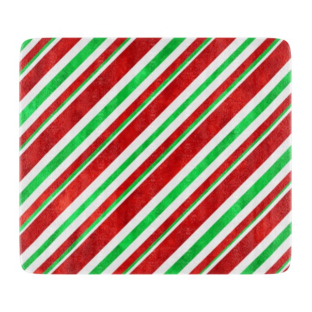 Röd Grönt Vattenfärg Candy cane Rand 2 (Framsidan)