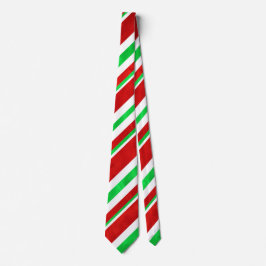 Röd Grönt Vattenfärg Candy cane Rand 2 Slips