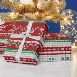 Röd, Grönt, Vit, fuktig julsötare Presentpapper