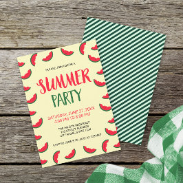 Röd Grönt Watermelon Sommarpartiets inbjudan