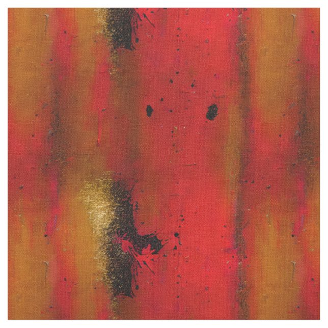 Röd Grunge-mönster Tyg (Närbild)