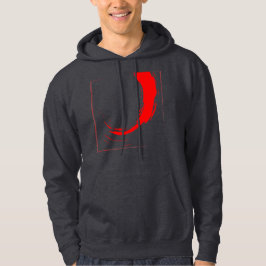 Röd Grunge Virvel Streetwear Tröja Hoodie