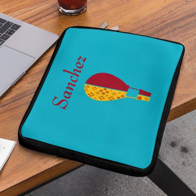 Röd Gul New Mexico Zia Varmbordsballong Laptop Fodral (Skapare uppladdad)
