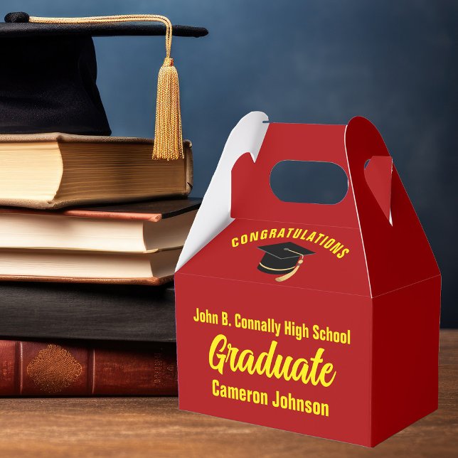 Röd Gul Personlig Examenfest Presentaskar (Skapare uppladdad)