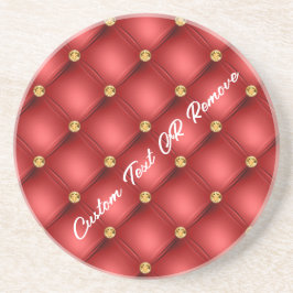 Röd Guld Diamant Tuftad Underlägg med Anpassningsb