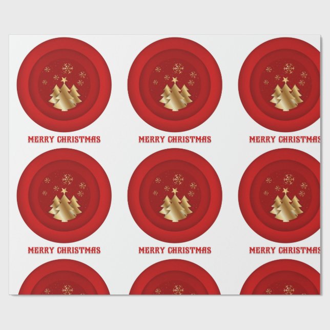 Röd & Guld julvaxförseglingspapper Presentpapper (Platt)