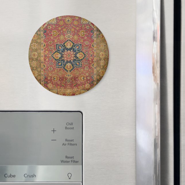 Röd Guld Kashan Matta Persisk Asiatisk Magnet (In Situ (Fridge))