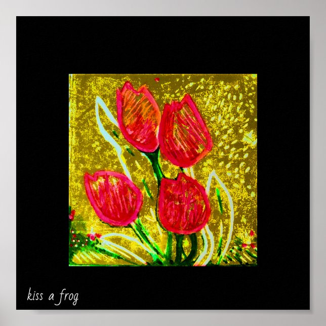 Röd & Guld Poster (Framsidan)