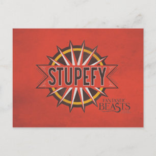 Röd & Guld Stupefy-förtrollning Grafik Vykort