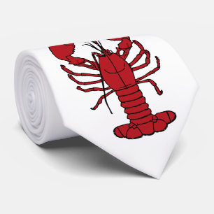 Röd gullig hummertie slips