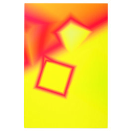 RÖD GULT ABSTRAKT CIRKULAR DESIGN METALL ART