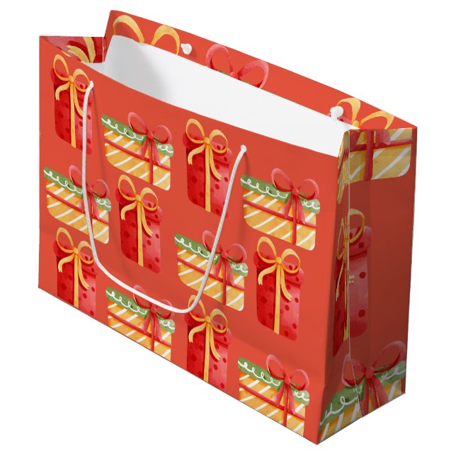 Röd, Gult ger röd Orange stor gåva (Framsidan Vinklad)