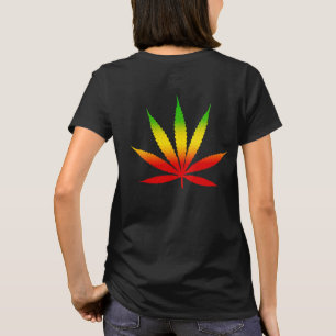 Röd gult & grön Rasta lövjamaikan Jamaica T Shirt