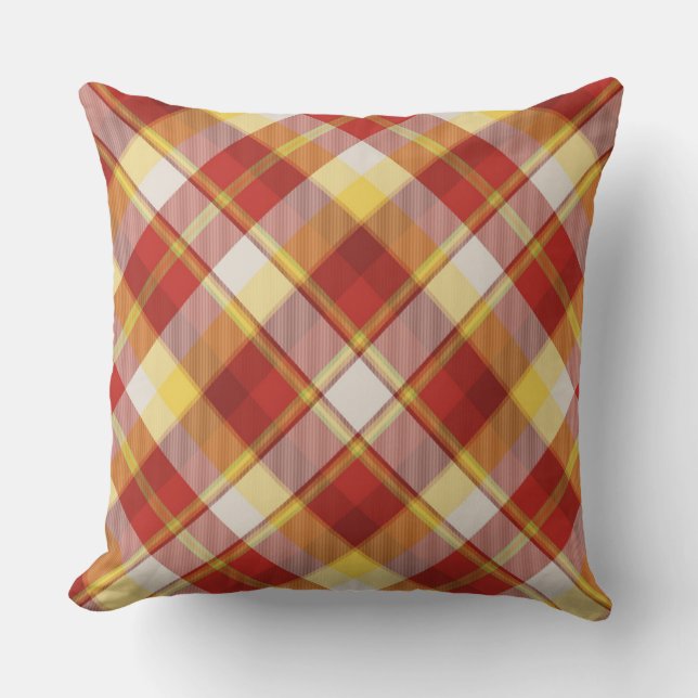 Röd, Gult, Grönt och gyllene Höst färger beslag Kudde (Framsida)