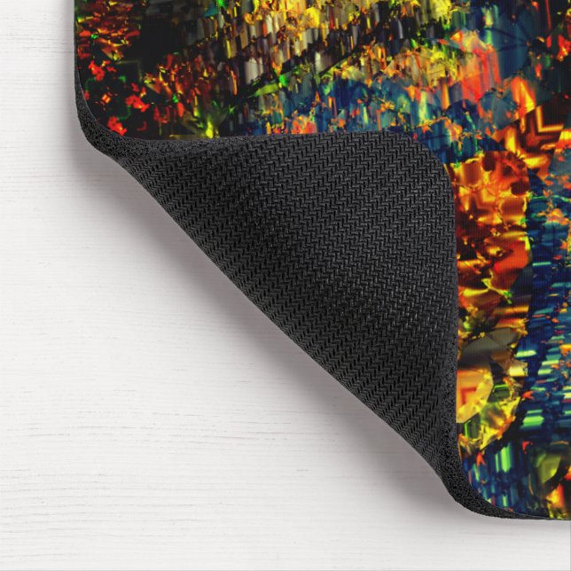 Röd Gult Grönt på Mörk, Blötad papper? Musmatta (Hörn)