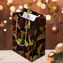 Röd Gult Grönt Vågar i Festive Glitter
