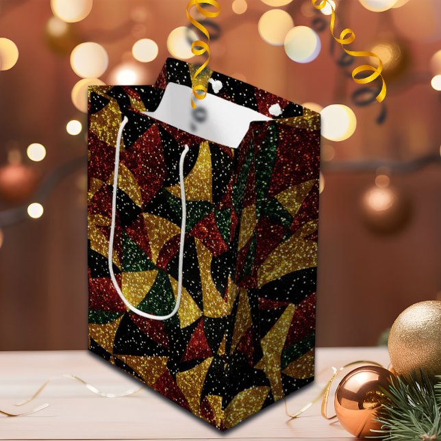 Röd Gult Grönt Vågar i Festive Glitter (Skapare uppladdad)