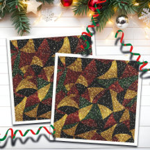 Röd Gult Grönt Vågar i Festive Glitter