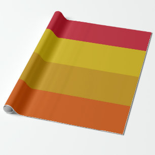 Röd, Gult, Guld och Orange Rand Presentpapper
