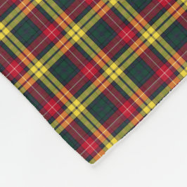 Röd, Gult och Grönt Buchanan Klan Tartan Fleecefilt