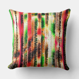 Röd gult och grönt, färgad stripe, segmenterad pap kudde