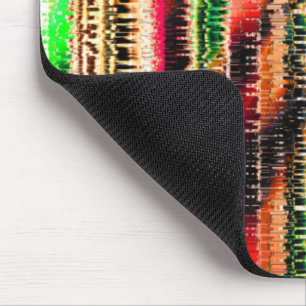 Röd gult och grönt, färgad stripe, segmenterad pap musmatta