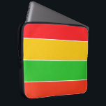 Röd, Gult och Lime Green Rand Laptop Fodral<br><div class="desc">Ljus och glad,  mönstrad neopren laptop sleeve med röd,  gult och kalkgrön färg. Kan lägga till text eller initialer för att anpassa. https://www.zazzle.com/store/celestesheffey</div>