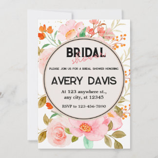 Röd, Gult och Rosa ros Möhippa Inbjudningar