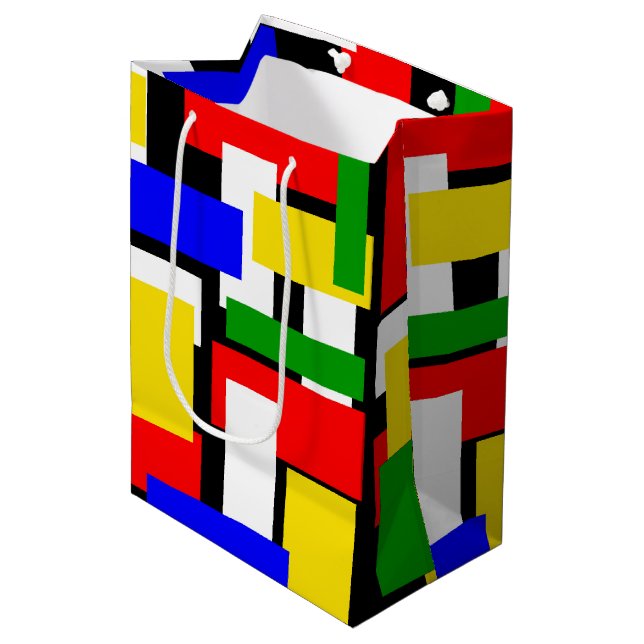 Röd, Gult, Svart, Blått och Grönt block (Framsidan Vinklad)