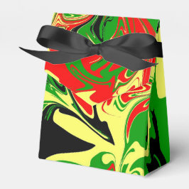 Röd, Gult, Svart och Grönt Swirls Presentaskar