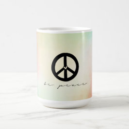 Röd Gult, Tie Dye Peace Kaffemugg