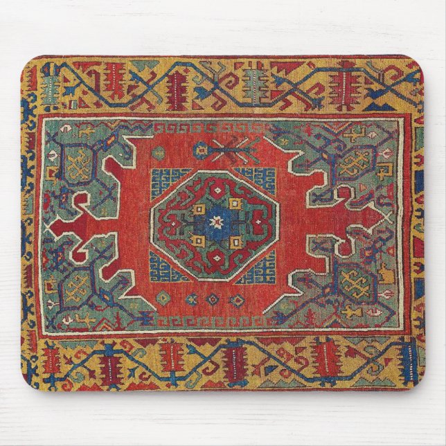 Röd-Gult-turkiskt mönster - Mousepad - HAMbyWG Musmatta (Framsidan)