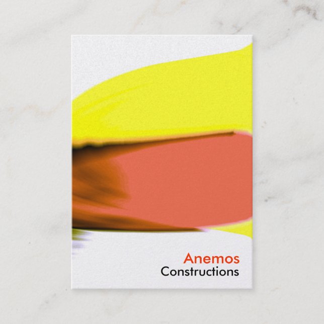 röd gult visitkort (Framsida)