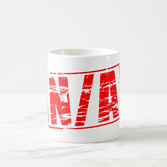 Röd gummistämpel N/A Ej tillämplig.  Kaffemugg (Center)