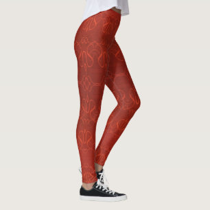 röd gungning leggings
