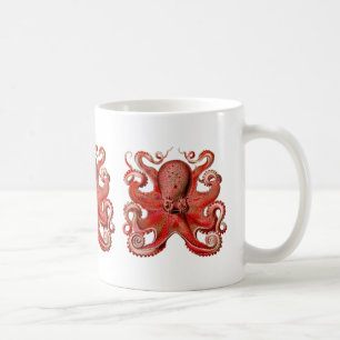 Röd Haeckel bläckfisk Kaffemugg