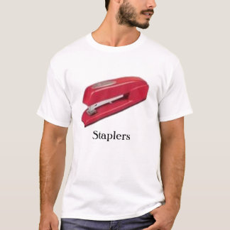 röd häftapparat 2, skräddarsy häftapparater - tee shirt