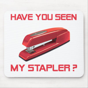 Röd häftapparat Mousepad Musmatta