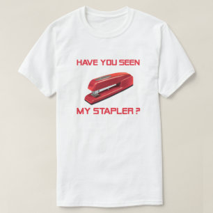 Röd häftT-tröja T-shirt
