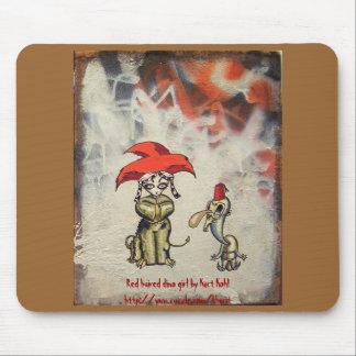 Röd Haired Dino flicka Mousepad Musmatta