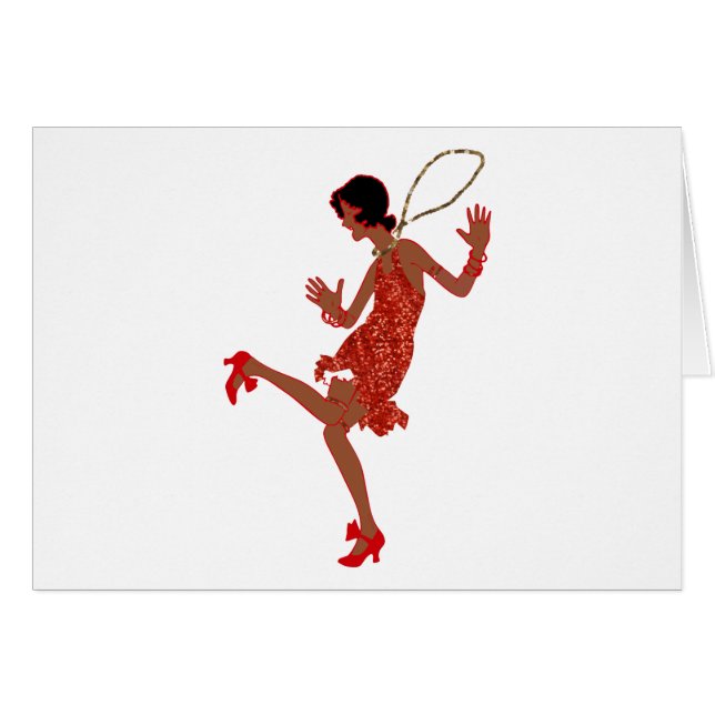 röd halmflappa hälsningskort (Framsidan Horizontal)