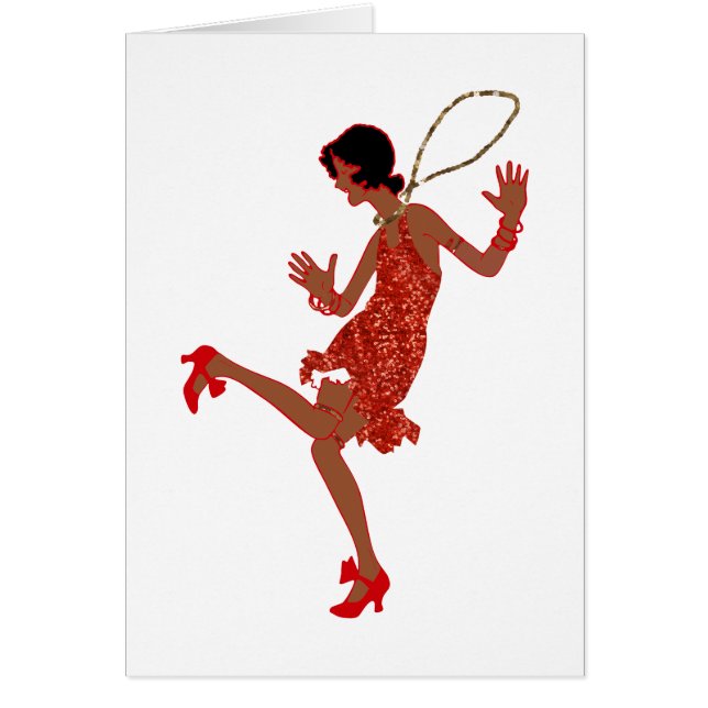 röd halmflappa hälsningskort (Framsidan)